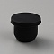 Silicone Hole Plugs, Snap in Hole Plugs, Post Pipe Insert End Caps, for Furniture Fencing, Round, Black, 15.5x12mm, Pin: 12.5mm