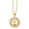 Brass Micro Pave Cubic Zirconia Pendant Necklaces, Bird, 16.93 inch(43cm), Pendant: 28x21mm