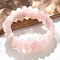 Bicone Natural Rose Quartz Beads Stretch Bracelets for Women, Inner Diameter: 2-1/4~ 2-1/2 inch(5.75~6.45cm)