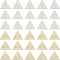 BENECREAT 40Pcs 2 Colors Flat Triangle Link Charms, 13x15mm Brass Blank Stamping Tag for Neckalce Earring Choker Bracelet Jewelry Making