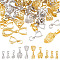 60Pcs 10 Styles Brass Pinch Bails, Platinum & Golden, 10x6x3mm, Hole: 3.5x4.5mm, Inner Measure: 4x3mm, Pin: 1mm