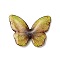Epoxy Resin Cabochons, Butterfly, with Magnet & Glitter Powder, Gold, 30x40x6mm