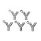 Alloy Pendants, with Crystal Rhinestone, Platinum, Cadmium Free & Lead Free, Alphabet, Letter.Y, 17.5x17.5x2mm, Hole: 1.8mm