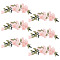 6Pcs Polyester Clothing Patches, Flower, Pink, 157x278x4mm