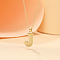 Alloy Textured Initial Pendant Necklaces, Golden, Letter J, 18.31 inch(46.5cm)