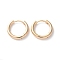 Rack Plating Brass Hoop Earrings, Long-Lasting Plated, Real 18K Gold Plated, 17x17x2.5mm, Pin: 1mm