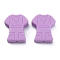 Food Grade Eco-Friendly Silicone Beads, Female nurse Clothes, Violet, 25x22x8mm, Hole: 2.5mm