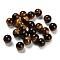 Natural Tiger Eye Beads, Round, Half Drilled, 12~13.5mm, Hole: 1.2~1.5mm