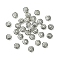 30Pcs Tibetan Style Alloy Beads, Lead Free and Cadmium Free, Flat Round, Antique Silver, 8x3.5mm, Hole: 1.5mm