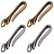 4Pcs 2 Colors Tibetan Style Alloy Hook Clasps, with Jump Rings, for Keychain Making, Mixed Color, 59.5x15x8mm, Hole: 13mm, 2pcs/color