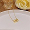 Stainless Steel Cable Chain Necklaces, Rhinestone Pendant Necklaces, Ring, 8.27~19.69 inch(21~50cm)