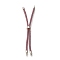 Nylon Twisted Cord Bracelet, with Brass Cord End, for Slider Bracelet Making, Indian Red, 9 inch(22.8cm), Hole: 2.8mm, Single Chain Length: about 11.4cm
