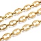 Ion Plating(IP) 304 Stainless Steel Oval Link Chains, Unwelded, Real 18K Gold Plated, 13.5x8x1.3mm