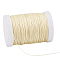 Waxed Polyester Cord, Round, Antique White, 0.5mm, about 131.23 Yards(120m)/Roll