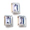 K9 Glass, Imitation Czech Rhinestone, Rectangle, Crystal, 10x8x5.5mm