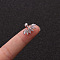 Brass Micro Pave Clear Cubic Zirconia Cartilage Earrings for Women, with Stainless Steel Pins, Stainless Steel Color, Crown, 6mm, Pin: 1.2mm