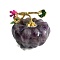 Natural Amethyst Carved Healing Pumpkin Figurines, Reiki Energy Stone Display Decorations, 60x55mm