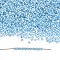 TOHO Demi Round Seed Beads, Japanese Seed Beads, Inside Colours, (1079) Inside Color Crystal/Baby Blue Lined, 11/0, 2.2x0.9mm, about 78000pcs/pound(450g)