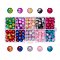 10 Colors Round Transparent Crackle Glass Beads, Mixed Color, 8mm, Hole: 1.3~1.6mm, about 180~200pcs/box