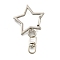 Alloy & Iron Swivel Clasps Lanyard Snap Hook, for Lanyard Key Rings Crafting Supplies, Star, Platinum, 43mm