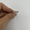 Brass Micro Pave Clear Cubic Zirconia Finger Rings, Real Platinum Plated, Letter C, Inner Diameter: 20mm