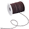 1 Roll 100M Polyester Elastic Cord, With Spool, Round, Coconut Brown, 0.8mm