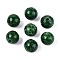 Handmade Lampwork Beads, Round, Dark Green, 10~10.5mm, Hole: 1.6~2mm