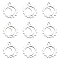 304 Stainless Steel Charms, Sun with Moon, Stainless Steel Color, 11x9x1mm, Hole: 1mm