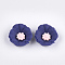 Resin Cabochons, Flower, Dark Blue, 23x22x7mm