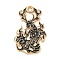 Alloy Enamel Pendants, Light Gold, Black, Deer, 28x18.5x1mm, Hole: 2mm