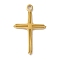 201 Stainless Steel Pendants, Cross Charm, Golden, 22x14x1.5mm, Hole: 1.6mm