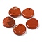 Natural Red Jasper Pendants, Flat Teardrop Charms, 28x25x6mm, Hole: 2mm
