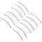Brass Tube Beads, Curved, Silver, 35x2mm, Hole: 1mm, 200pcs/box