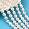 Natural Cultured Freshwater Pearl Beads Strands, Rice, Grade 4A++, Old Lace, 9~10mm, Hole: 0.6mm, about 35~36pcs/strand, 15.55''~15.75''(39.5~40cm)
