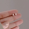 Alloy Earrings for Women, with 925 Sterling Silver Pin, Star, 14.5mm