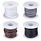 20M 4 Colors Hollow Pipe PVC Tubular Synthetic Rubber Cord, with Plastic Spools, Mixed Color, 3mm, Hole: 1.5mm, 5m/color