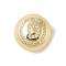 Rack Plating Brass & Cubic Zirconia Pendants, Cadmium Free & Lead Free, Long-Lasting Plated, Flat Round with Letter, Letter D, 13x7mm, Hole: 4x3mm