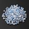 Glass Seed Beads, Ceylon, Round, Sky Blue, 4x3mm, Hole: 1.4mm, 10g/bag, about 120~130pcs/bag