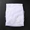 Flower Nylon Mesh Fabric, with Imitation Pearl, for Wedding Dress Garment Accessories, White, 3000x1600x0.5mm