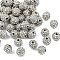 Alloy Rhinestone Beads, Grade A, Round, Platinum Metal Color, Crystal AB, 10mm, Hole: 2mm