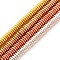 Electroplated Non-magnetic Hematite Beads Strands, Saucer Beads, Mixed Color, 5.5x1.5mm, Hole: 0.7mm, about 266~267pcs/strand, 15.94''(40.5cm)