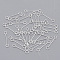 Iron Eye Pins, Double Sided Eye Pins, Silver, 15x0.40mm,Hole:1.80mm