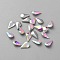 Glass Rhinestone Cabochons, Teardrop, Flat Back, Clear AB, 10x6x2.5mm, 20pcs/set
