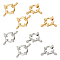 8Pcs 2 Colors 304 Stainless Steel Spring Ring Clasps, Ring, Platinum & Golden, 12.5x4mm, Hole: 2.5mm, 4pcs/color