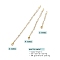3Pcs 3 Styles Brass Lobster Claw Clasps, with Brass Link Chains, Golden, 62~166mm, 1pc/style