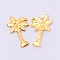 Alloy Cabochons, Epoxy Resin Supplies Filling Accessories, for Resin Jewelry Making, Cadmium Free & Lead Free, Coconut Tree, Golden, 5.5x3x0.5mm