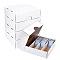 4 Grids Paper Packing Boxes, Rectangle, White, 37.5x34x11cm