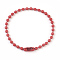 Eco-Friendly Iron Ball Chains with Connectors, for Ball Chain Hang Tag Making, Lead Free & Nickel Free, Red, 4-1/2 inch(11.5cm)~4-3/4 inch(12cm)