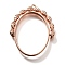 Rotatable Alloy Swivel Open Back Bezel Pendants, For DIY UV Resin, Epoxy Resin, Cadmium Free & Nickel Free & Lead Free, Oval with Leaf, Rose Gold, 38x31.5x3.5mm, Hole: 1.4mm