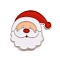 Christmas Theme Enamel Pins, Alloy Brooches for Backpack Clothes, Santa Claus, 20x19x1mm